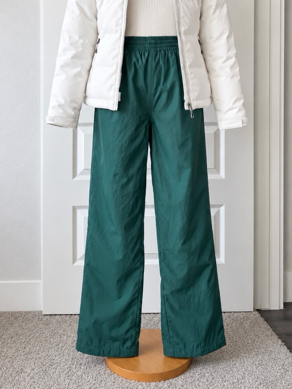 Vintage Wilson Thomas E. Wilson Teal Nylon Snow Ski Pants Medium Elastic Waist